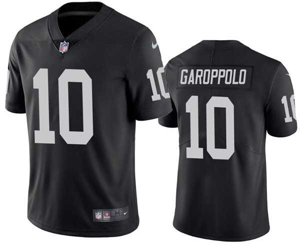 Men & Women & Youth Las Vegas Raiders #10 Jimmy Garoppolo Black Vapor Untouchable Stitched Football Jersey->las vegas raiders->NFL Jersey